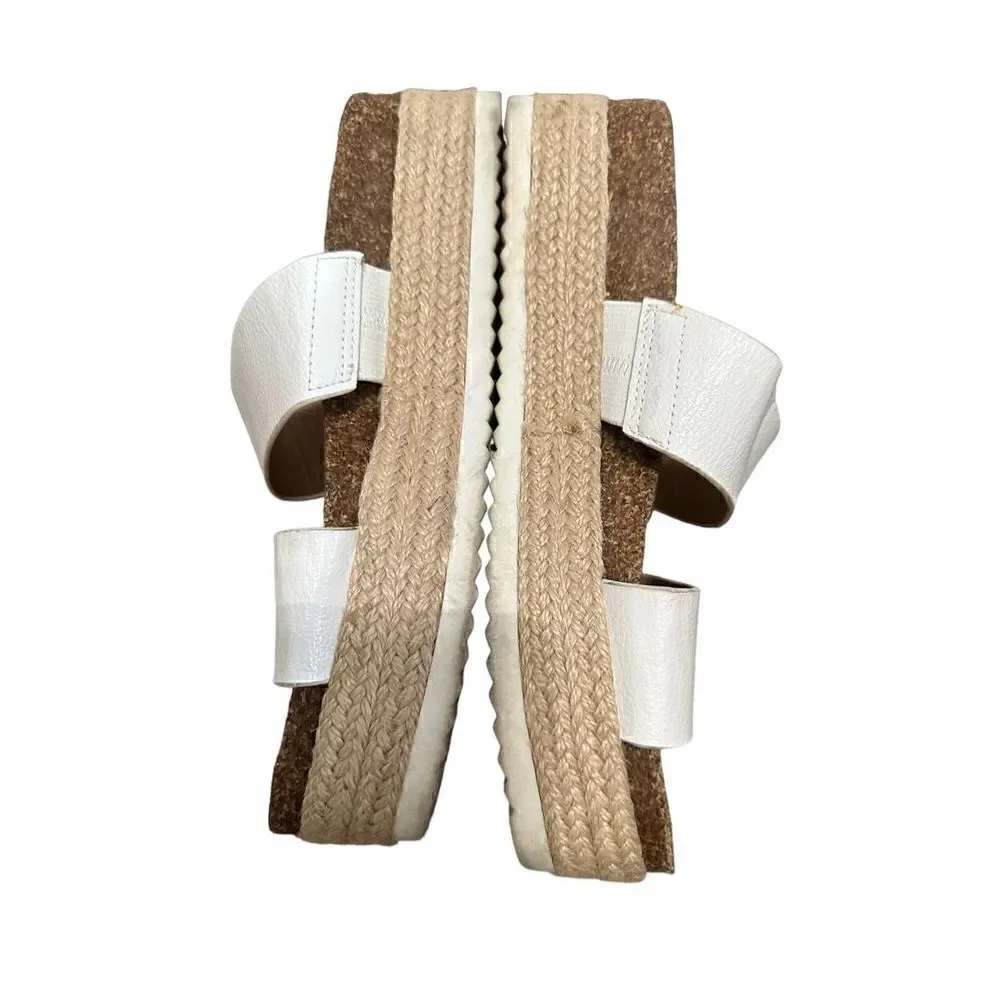 Brash Women's Twin Strap Espadrilles Sandals White Size 8